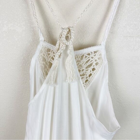 Anna Kosturova White Maxi Crochet White Dress Swim Cover Up Large - Picture 5 of 6